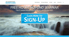 Desktop Screenshot of hooponoponoseminars.com