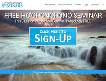 Tablet Screenshot of hooponoponoseminars.com